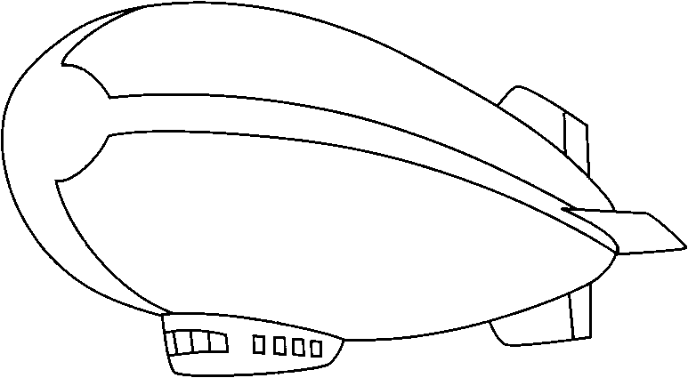an airship in the sky