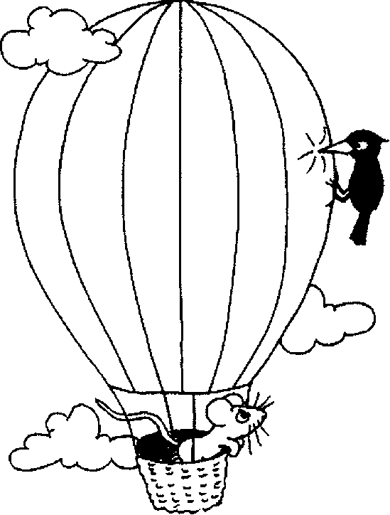 hot air ballooning and a bird