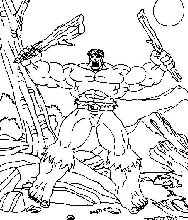 Hulk breaks a branch