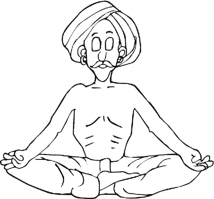 Indian yoga man picture