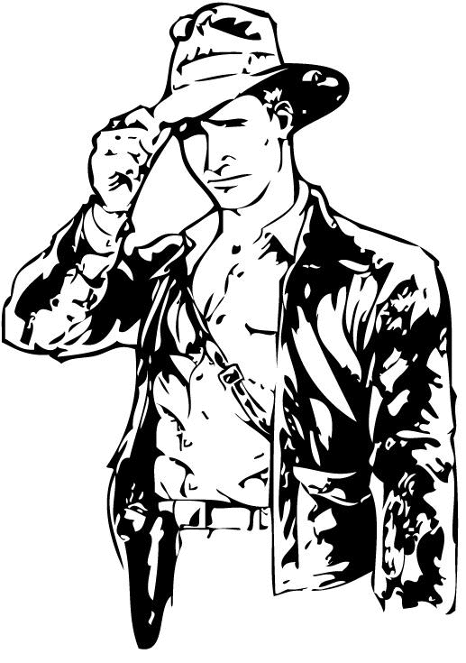 Indiana Jones with his hat