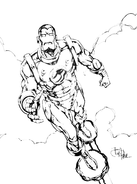 Iron man in the sky