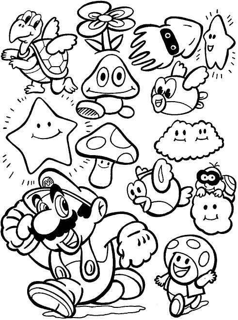 The characters of Mario s game