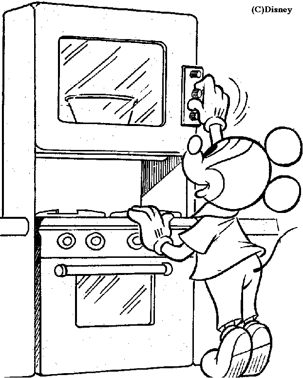 mickey in the kitchen
