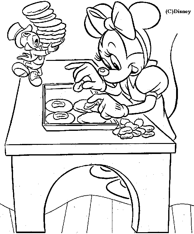 Minnie cooks