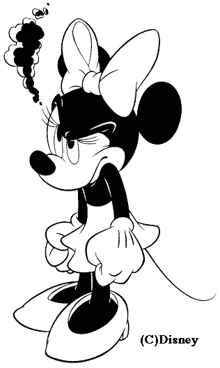 Minnie is angry