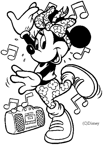 Minnie is dancing