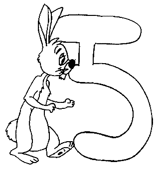 digit (5) five with Rabbit