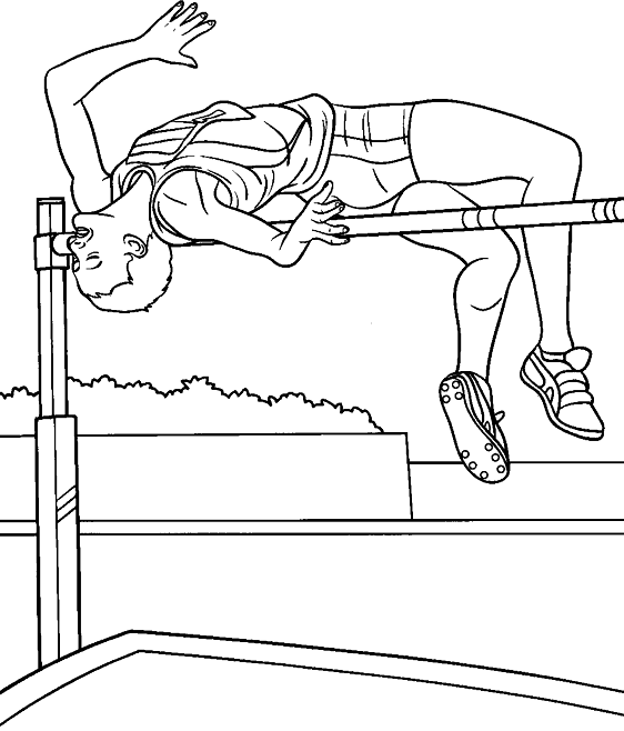 illustration of Fosbury s technique for high jump