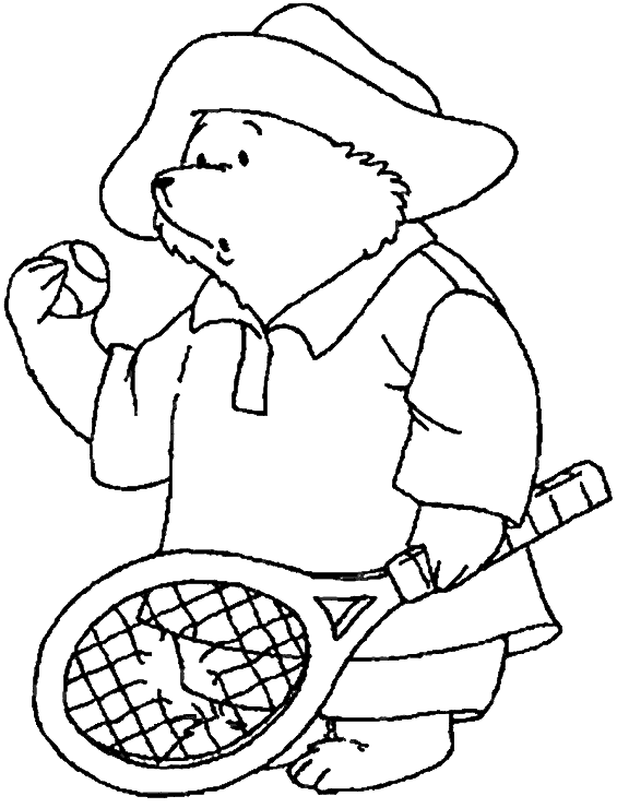 Paddington plays tennis