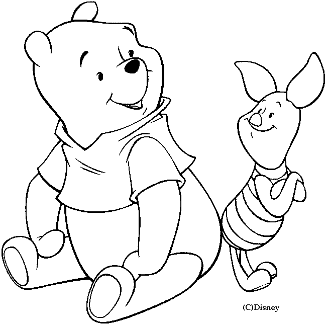 Piglet with his friend Winnie the Pooh