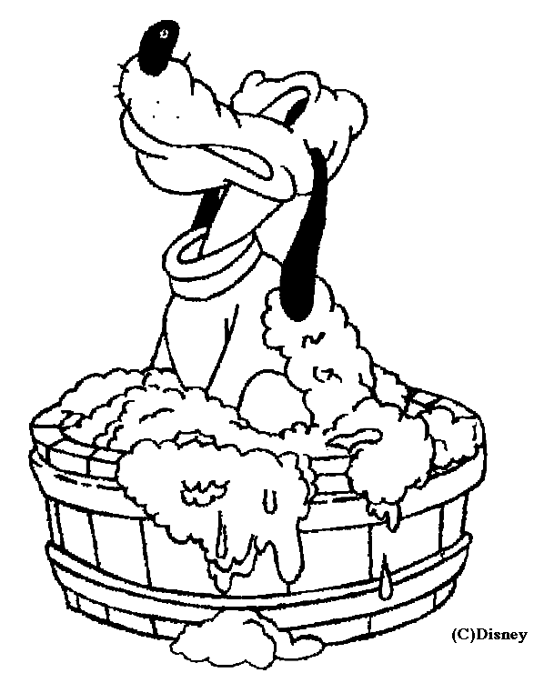 pluto in the bath