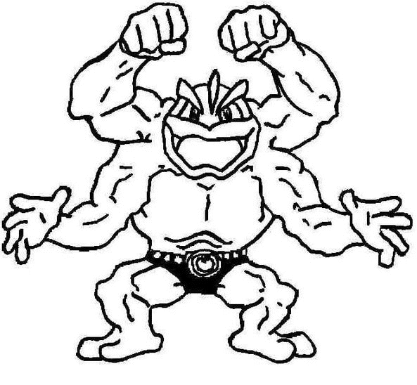 Machamp coloring picture of Pokemon 68