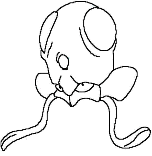 Tentacool coloring picture of Pokemon 72