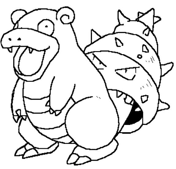 Slowbro coloring picture of Pokemon 80