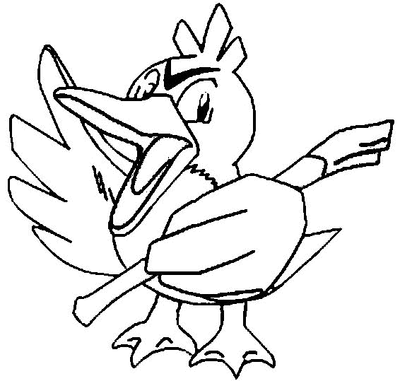 coloring picture of Farfetchd pokemon 83