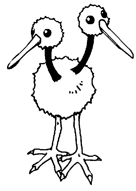 coloring picture of Doduo pokemon 84