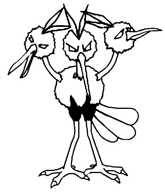 coloring picture of Dodrio pokemon 85