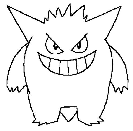 coloring picture of Gengar pokemon 94