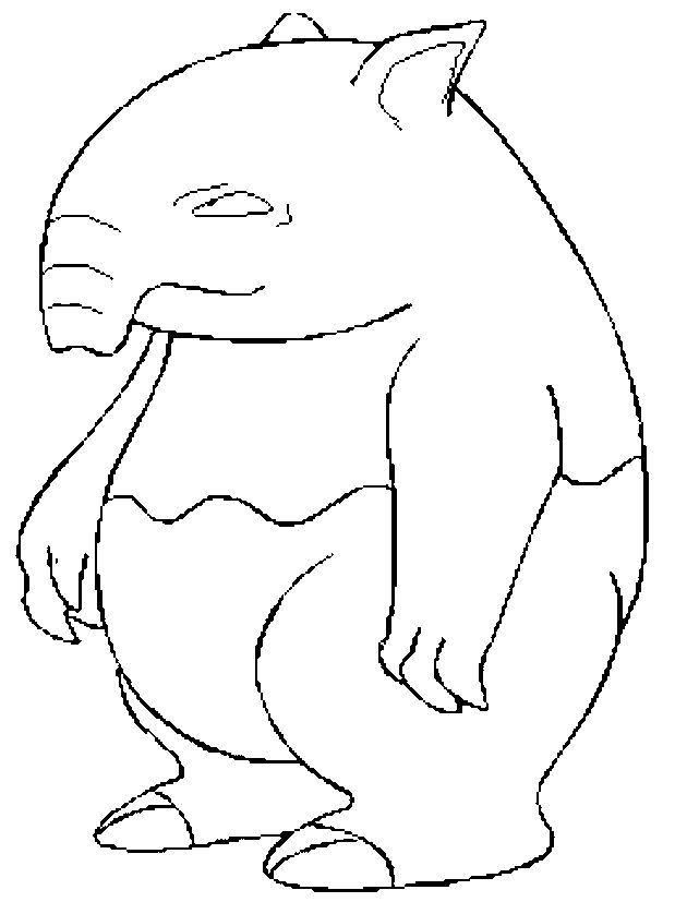 coloring picture of Drowzee pokemon 96