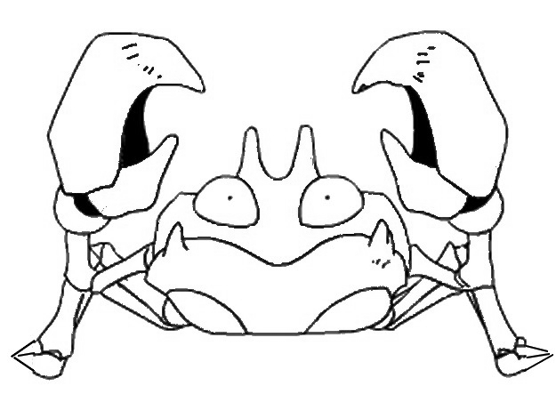 coloring picture of Krabby pokemon 98