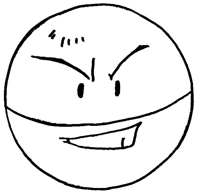 coloring picture of Electrode pokemon 101