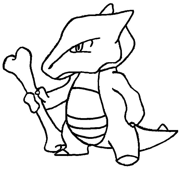coloring picture of Marowak pokemon 105