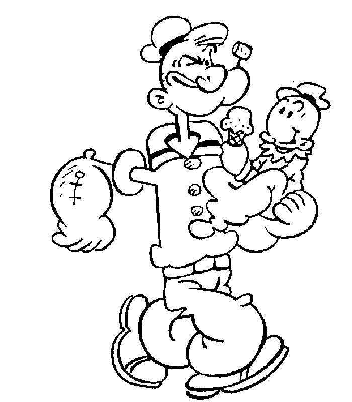 Popeye with a baby