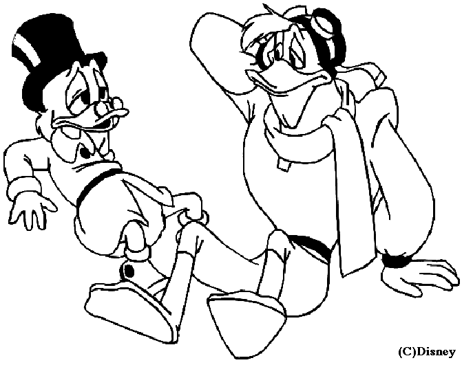 Scrooge McDuck and Launchpad McQuack