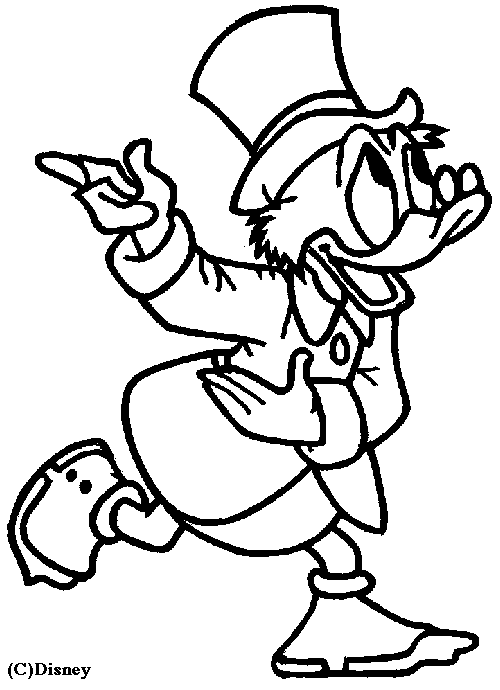 Scrooge McDuck walks