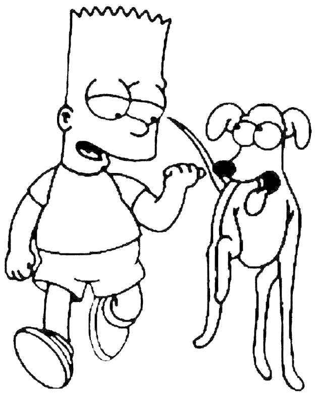 Bart with his dog Santa s Little Helper