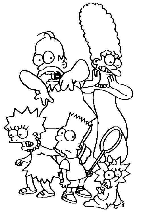 Simpson family frightened