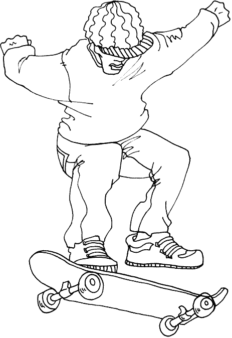 a teenager is skateboarding