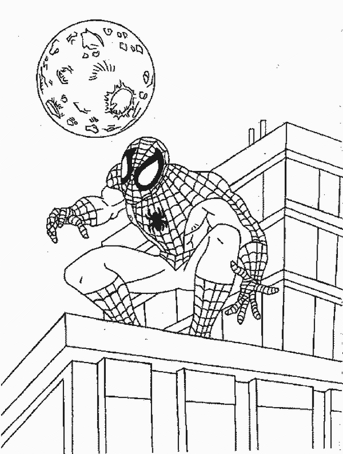 Spiderman and the moon