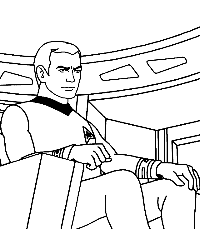 Captain Kirk controls the enterprise