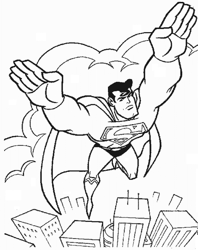 superman overflight the city