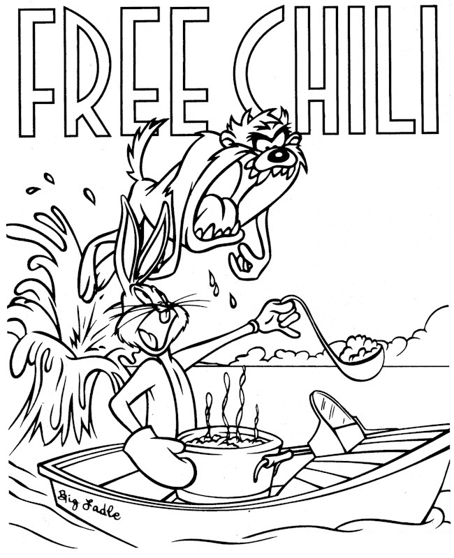 Free chili Bugs Bunny and Taz