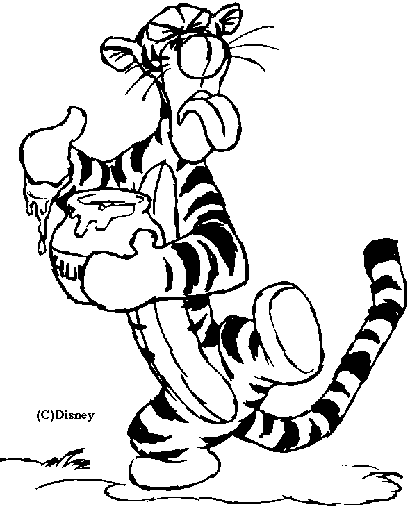 Tigger eats honey