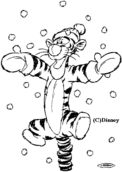 Tigger in snow