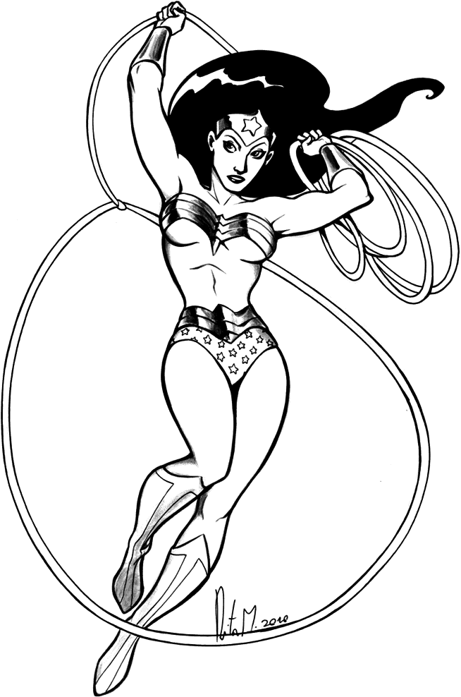 wonder woman with her Lasso of Truth