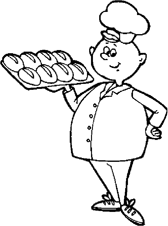 he brings a tray of hot rolls