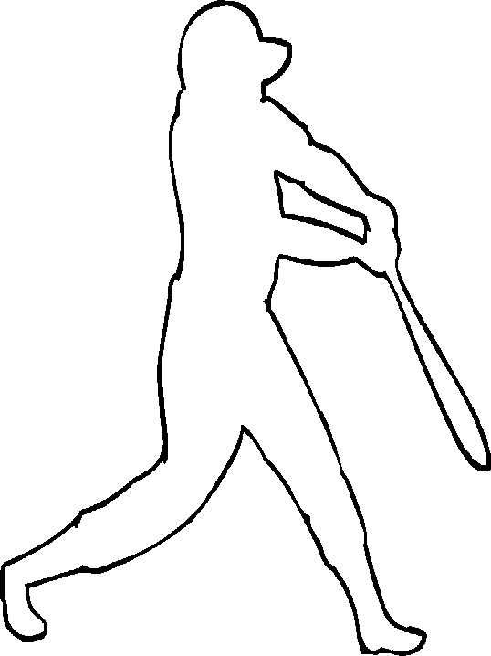 the silhouette of a player of baseball