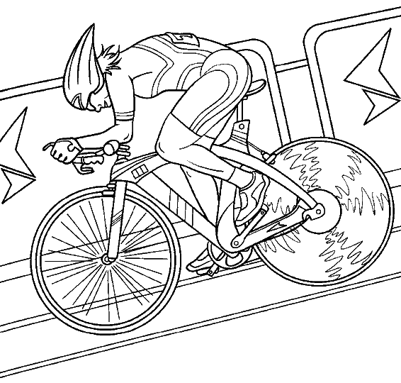 cyclist against the clock