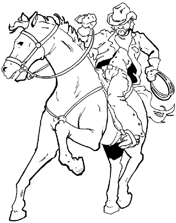 cowboy with his horse