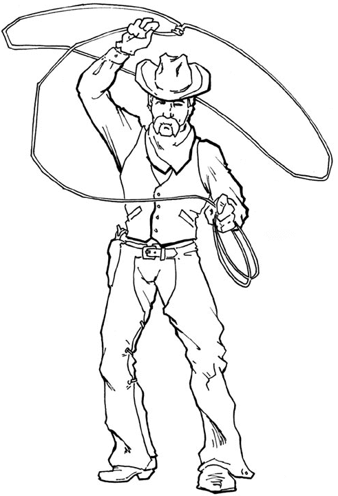 cowboy with lariat