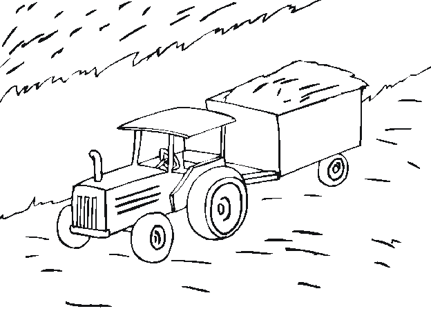 farm tractor in field