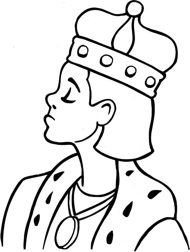 the young king with his crown on his head