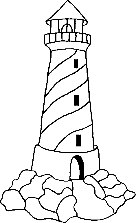 a lighthouse on an island