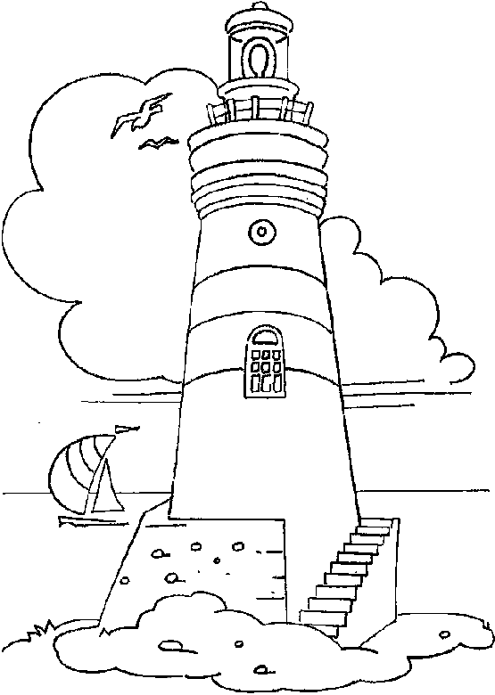 lighthouse with staircases