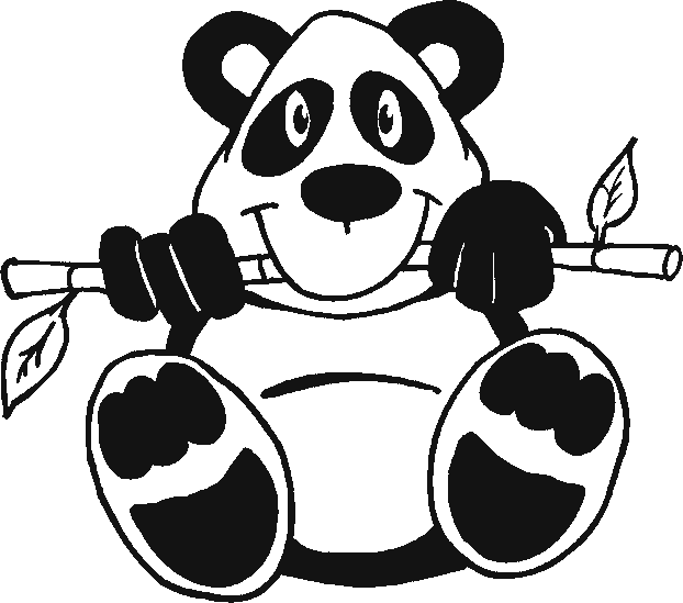 panda eats a branch of bamboo